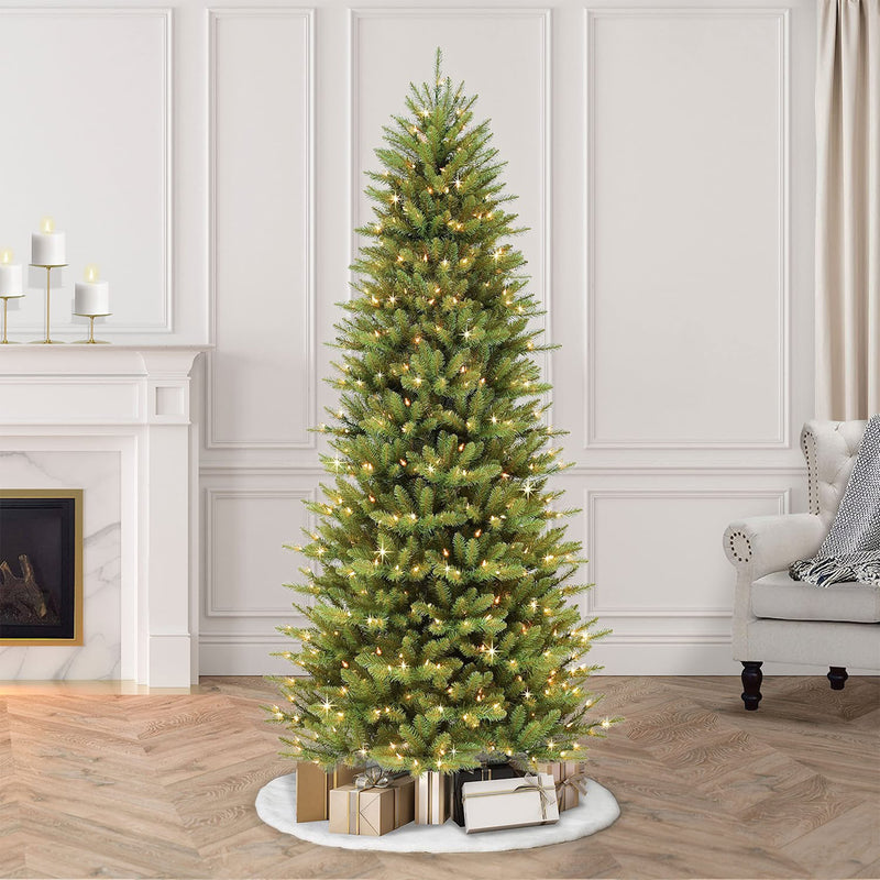 Puleo International Fraser Fir 10 Foot Prelit Artificial Slim Christmas Tree