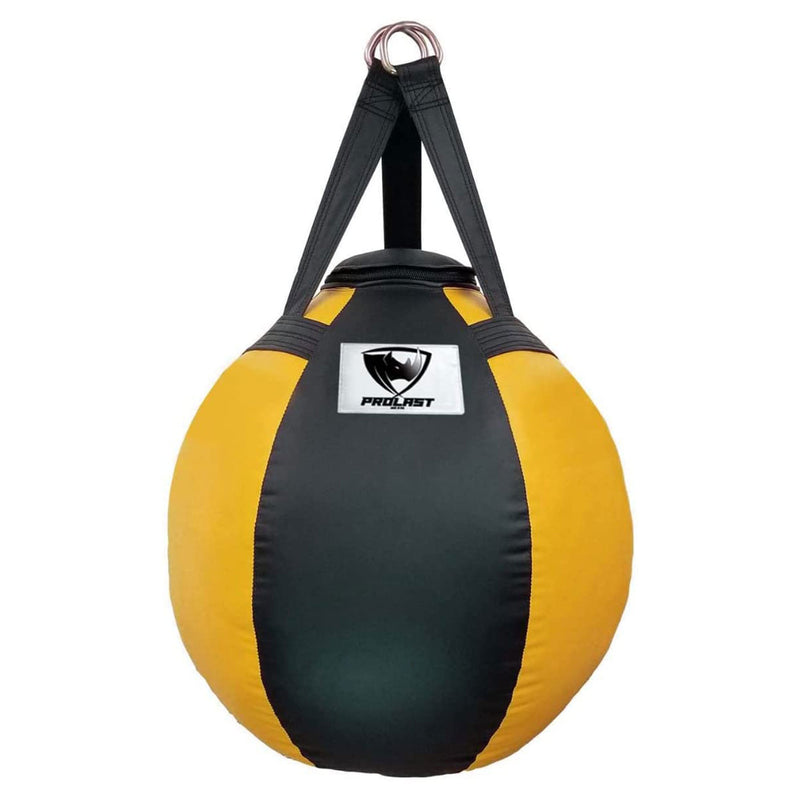 PROLAST 65 Pound Boxing Filled Heavy Hanging Wrecking Ball Punching Bag, Yellow