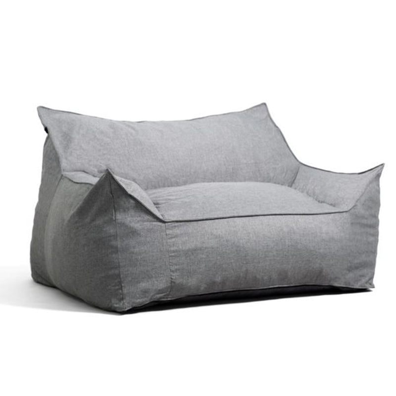 Big Joe Imperial Fufton Foam Beanbag Chair Sofa Couch with Washable Cover, Gray