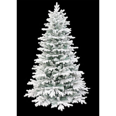 5 Ft Prelit Snow Angel Blue Spruce Flocked Artificial Tree (Used)