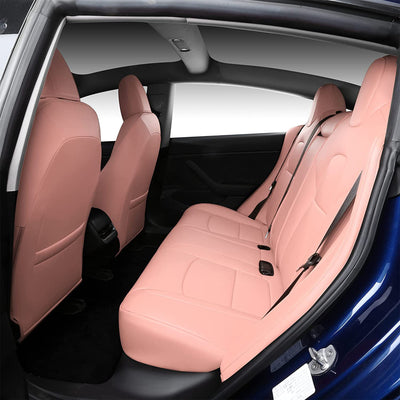 Inch Empire Tesla Model 3 Synthetic Leather Seat Cover & Cushion Protector, Pink