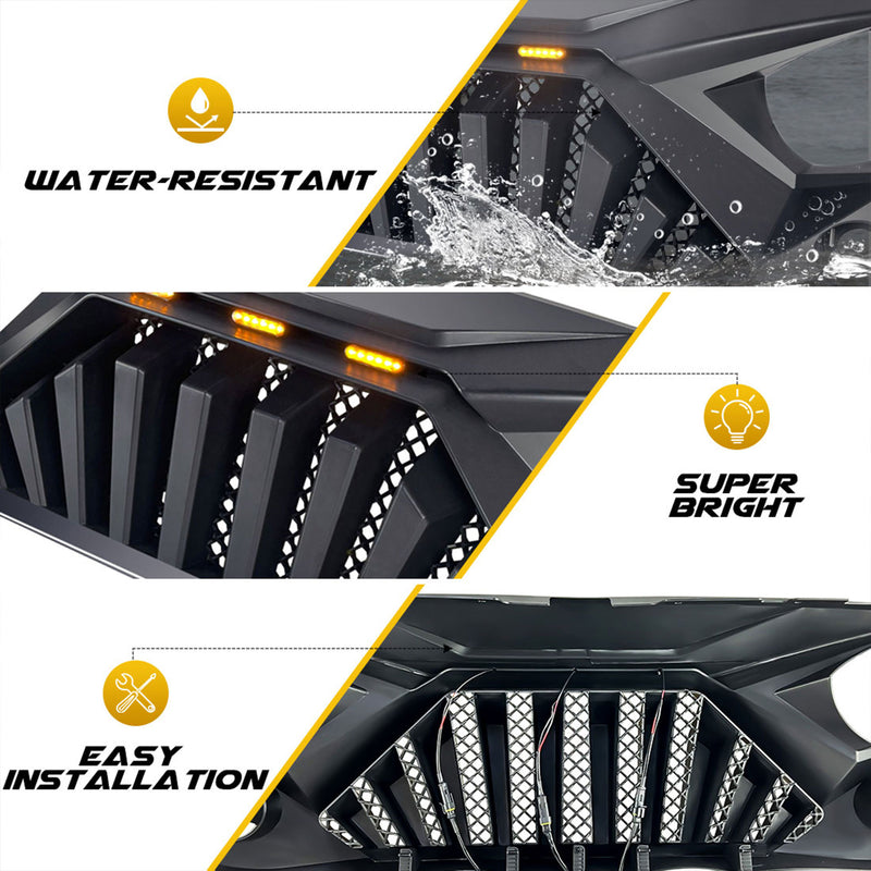 AMERICAN MODIFIED Goliath Grill Compatible w/ 07-18 Jeep Wrangler JK (Open Box)