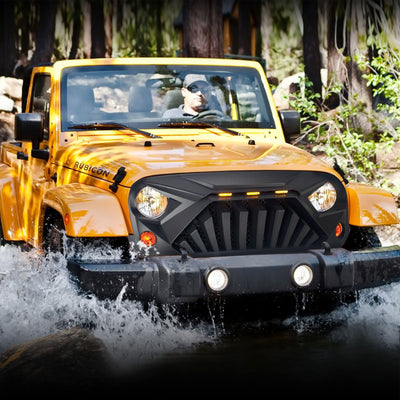 AMERICAN MODIFIED Goliath Grill Compatible w/ 07-18 Jeep Wrangler JK (Open Box)