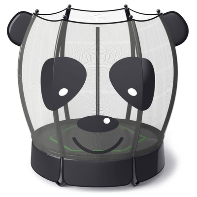LANGXUN 5 Foot Panda Indoor & Outdoor Toddler Kids Mini Trampoline w/ Safety Pad