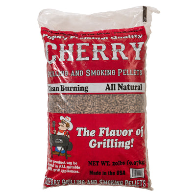 Papa's Premium Hardwood Blend Grill and Smoker Wood Pellets, Cherry, 20 Pounds