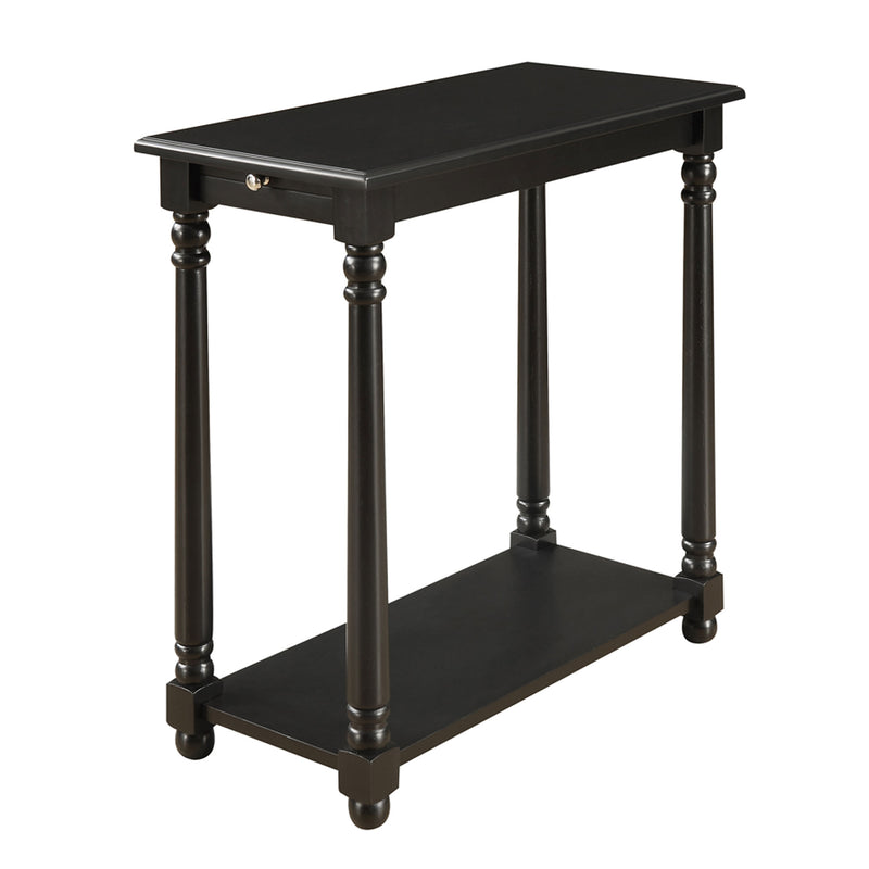 Convenience Concepts French Country Regent Wooden Sofa & Couch End Table, Black