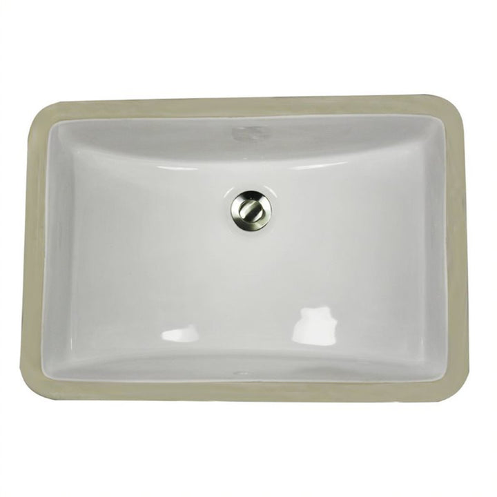 Nantucket Sinks 18x12in China Ceramic Undermount Bathroom Sink (Open Box)