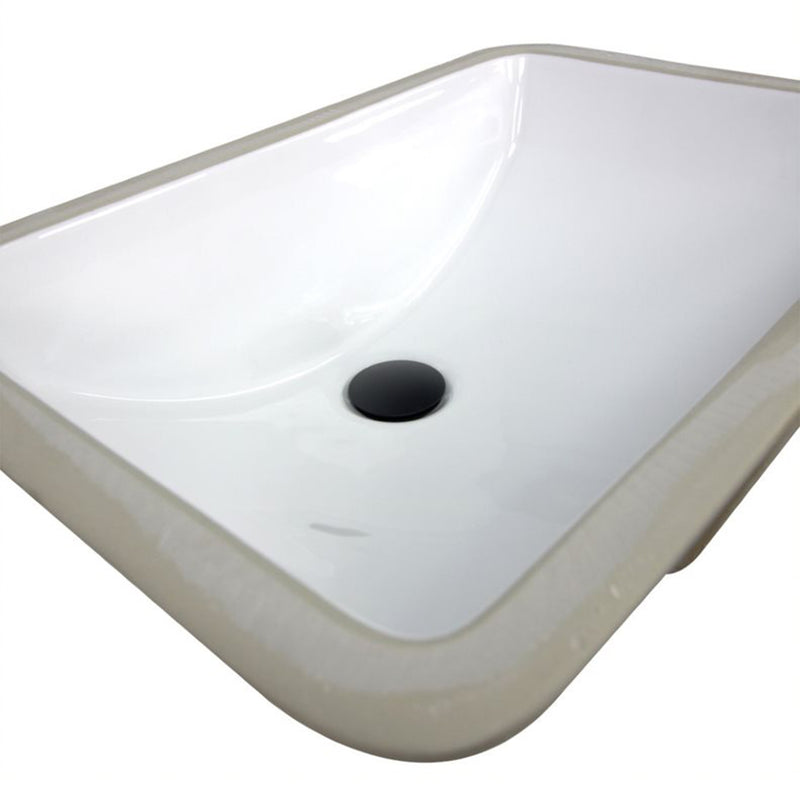 Nantucket Sinks 18x12in China Ceramic Undermount Bathroom Sink (Open Box)