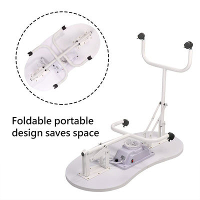 LEIBOU Professional Vented Foldable Manicure Nail Technician Table w/ Fan, White