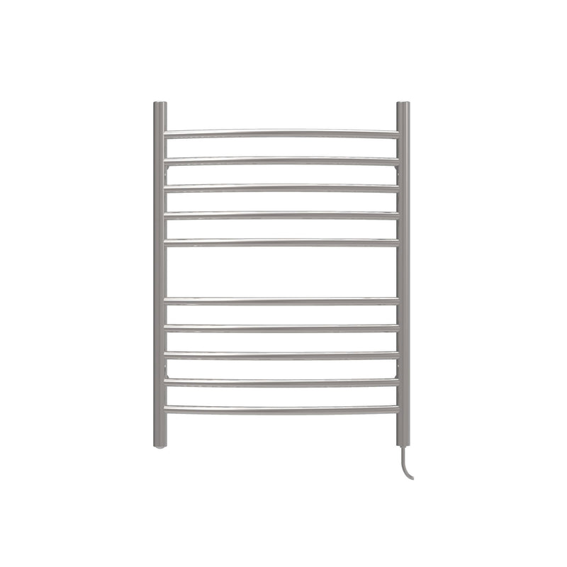 Amba Radiant Curved 10 Bar Electric Bathroom Towel Warmer, Stainless Steel
