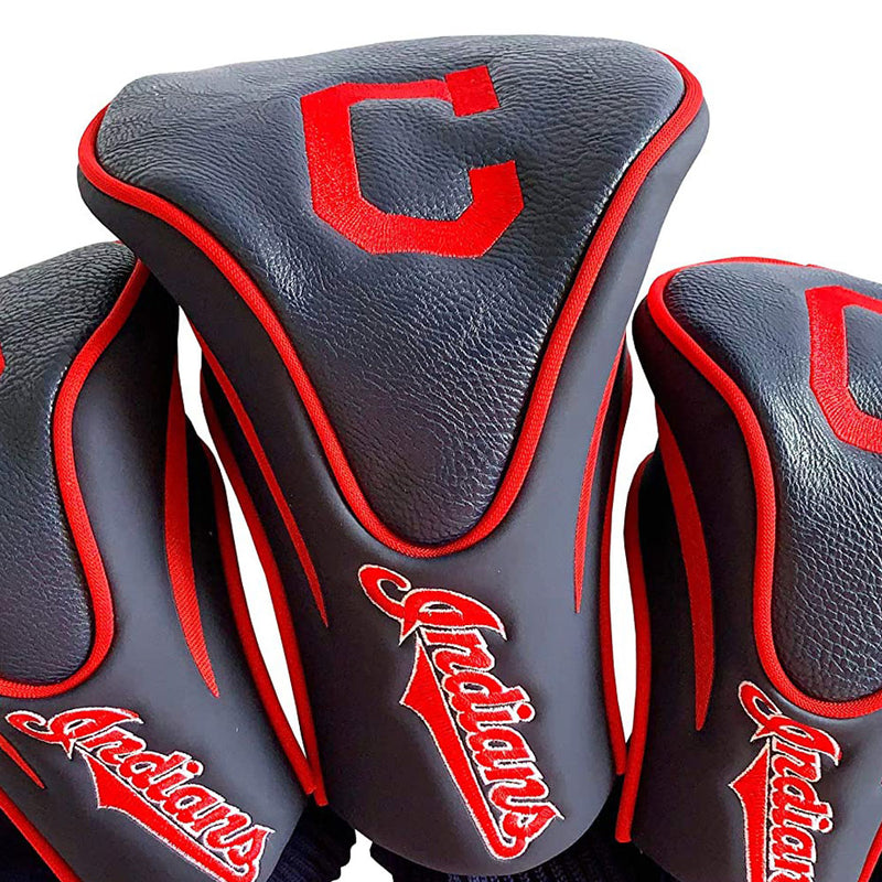 Team Golf 95794 MLB Cleveland Indians Baseball Contour Sock HeadCovers, 3 Pack