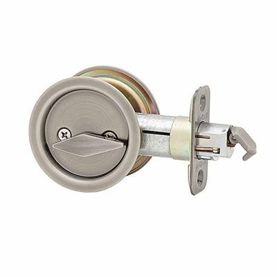 Kwikset 335 Bed Bathroom Privacy Lock Slide & Pull Door Lock, Brass (2 Pack)