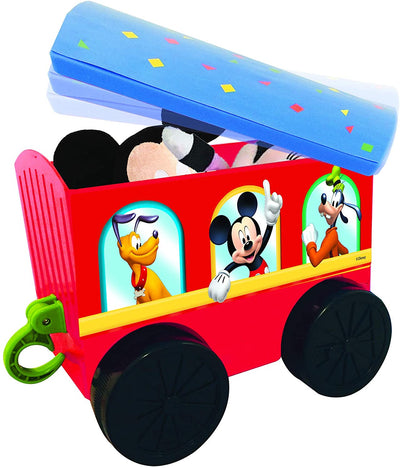 Kiddieland Disney Mickey Mouse Battery Powered Ride On Train w/ Tracks & Caboose
