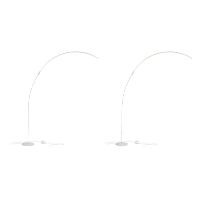 Brightech Sparq Arc Modern Home 67" Tall Arch LED Floor Lamp, Silver (2 Pack)