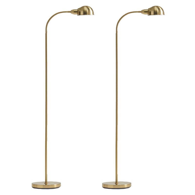 Brightech Regent Standing Floor Lamp with Adjustable Dome Reading Light (2 Pack)