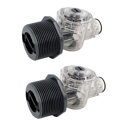 Pentair 360251 Feedline Wall Connector Kit for Racer Cleaners, Black (2 Pack)