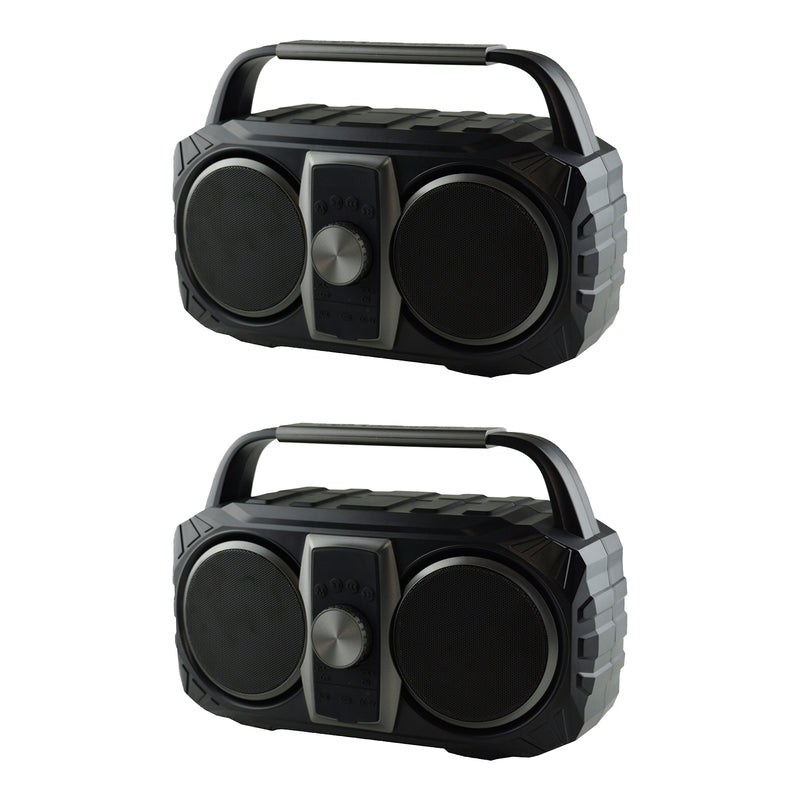 AudioPipe Wireless Bluetooth Speaker Compatible with MP3, Phone, & Aux  (2 Pack)