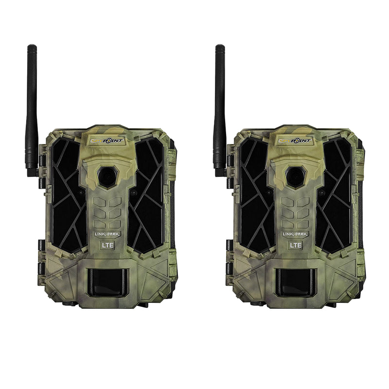 SPYPOINT 12MP No Glow 4G LTE Cellular Video Hunting Game Trail Camera (2 Pack)