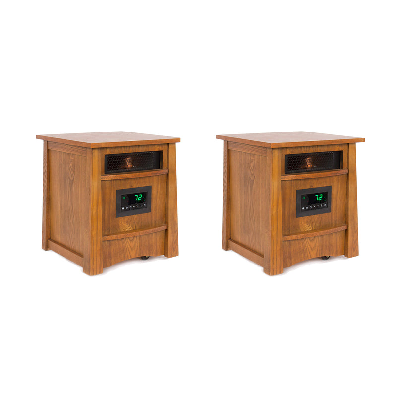 Lifesmart Lifelux 8 Element Electric Infrared Large Room Space Heater (2 Pack)