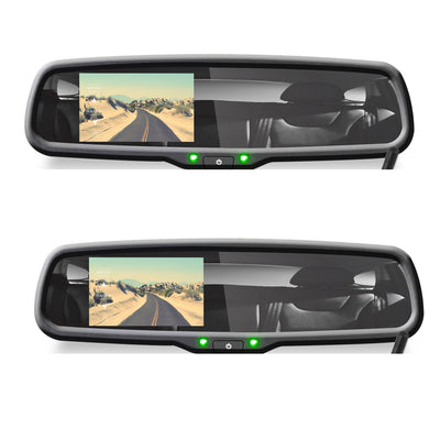 Pyle PLCM4590WIR Adjustable Rearview Backup Camera and 4.3 Inch Monitor (2 Pack)