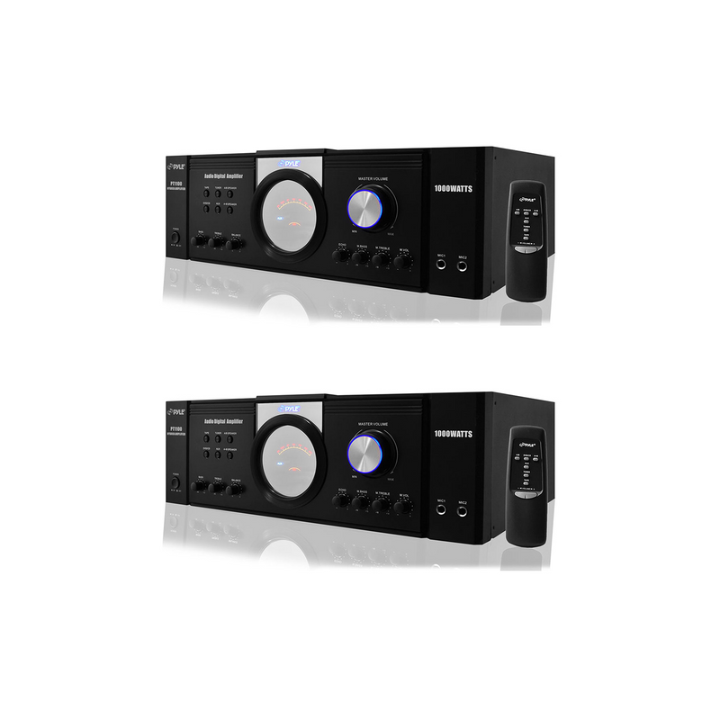 Pyle 2 x PT1100 Bluetooth 4 Channel 1000 Watt Home Theater Power Amp (2 Pack)
