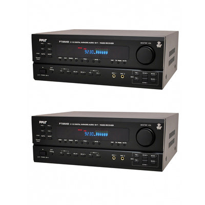 PYLE 5.1 Channel 420 Watt Home Audio Receiver Amplifier with Bluetooth (2 Pack)