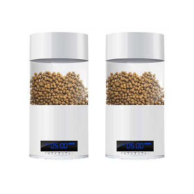 SereneLife Smart Digital Automatic Fish Food Dispenser for Fish Tanks (2 Pack)