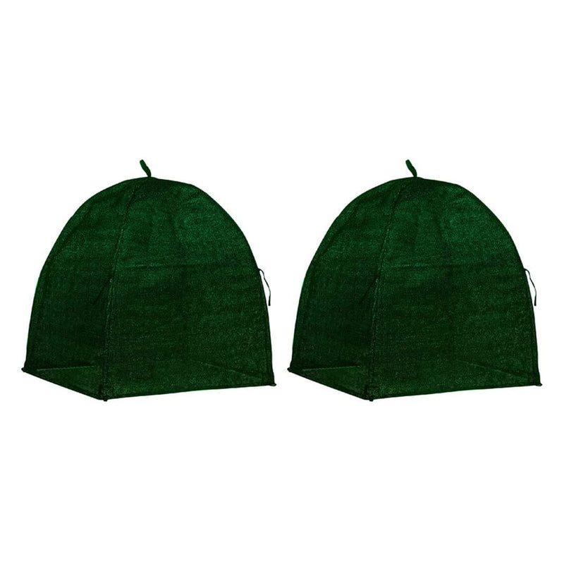 NuVue 20250 22 Inch Winter Plant Shrub Protection Cover, Hunter Green (2 Pack)