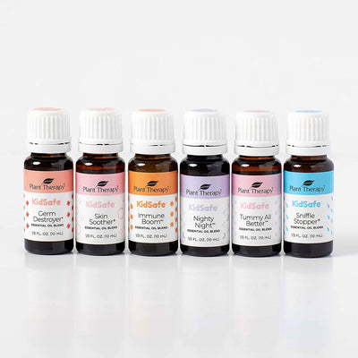 Plant Therapy 10 mL Essential Oil Blends, Set of 6, KidSafe Wellness (Open Box)