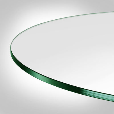 Dulles Glass 43 Inch Round Flat Polish 1/4 Inch Thick Tempered Glass Table Top