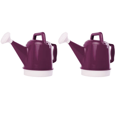 Bloem 2.5 Gallon High impact Removable Spout Watering Can, Passion Fruit (2 Pk)