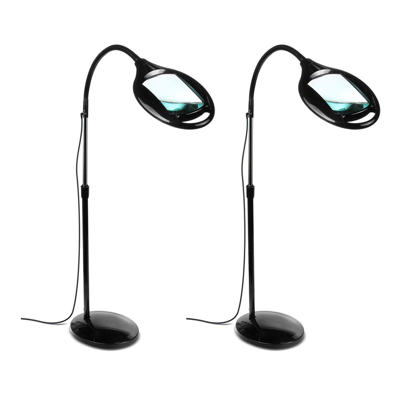 Brightech Lightview Pro LED 3 Diopter Magnifying Adjustable Floor Lamp (2 Pack)