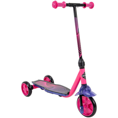 Huffy Neowave Kids Ages 3+ Steel Outdoor 3 Wheel Scooter w/ LED Lights, Pink
