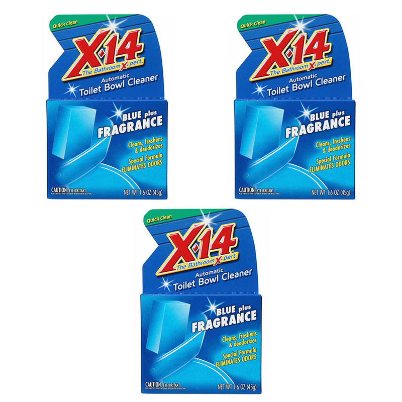X 14 268011 Automatic Toilet Bowl Cleaner, Blue Plus Fragrance (3 Pack)