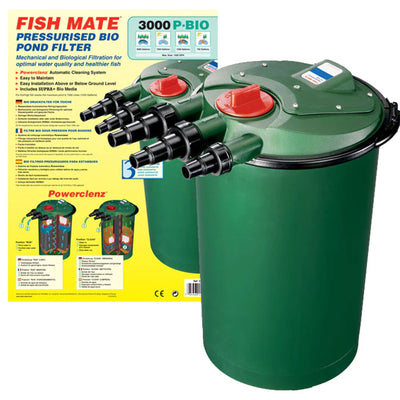 Closer Pets Fish Mate 3000 PBIO Pressurized Pond Filter, 750 and 3,000 Gallons