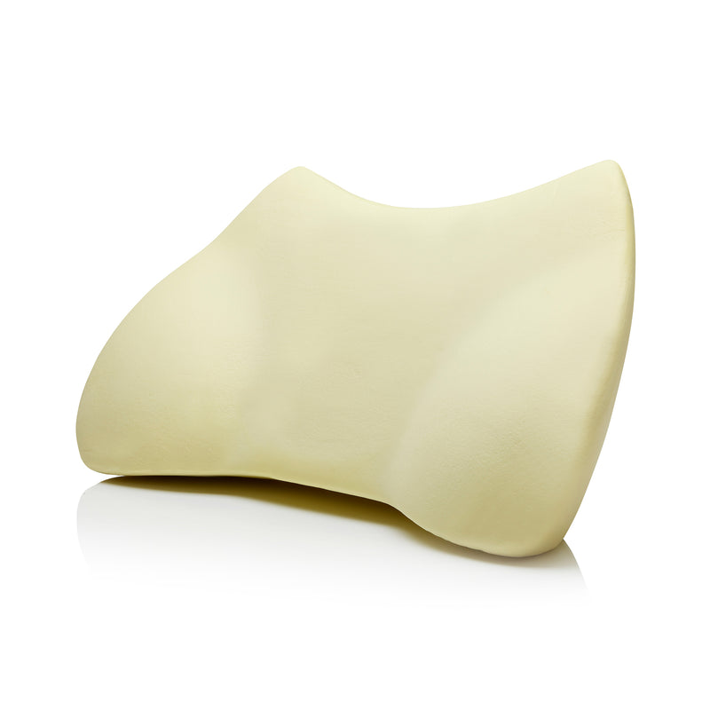 WENNEBIRD Model B Lumbar Memory Foam Support Pillow to Improve Posture, Beige