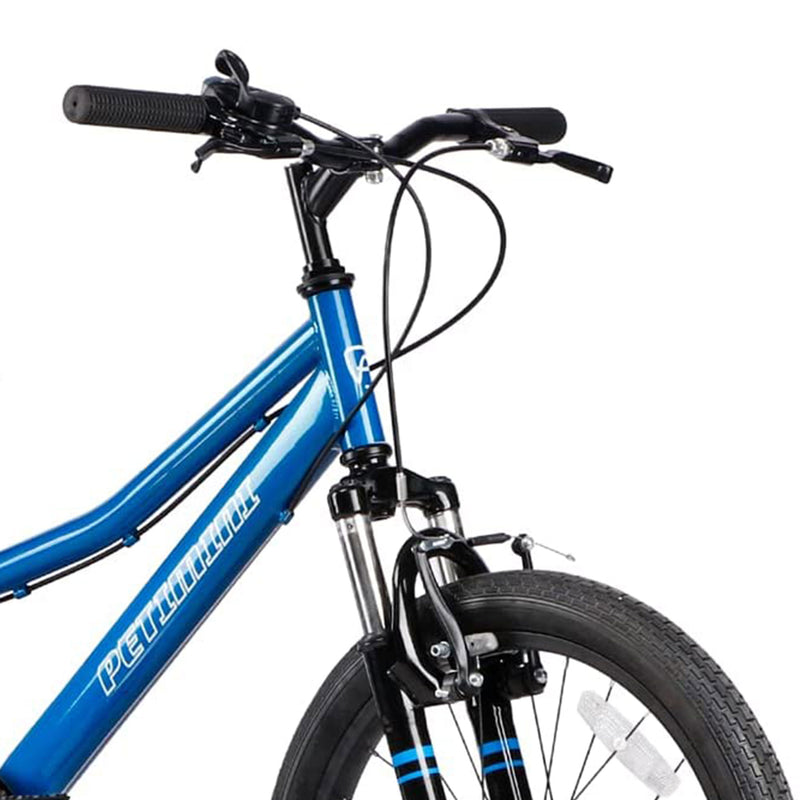 Petimini Cyclone 20 Inch 6 Speed Kids Mountain Bike for 5-9 Year Olds, Blue