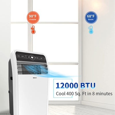 Shinco 12,000 BTU Portable AC, Dehumidifier Fan for 400 SqFt Rooms (Open Box)