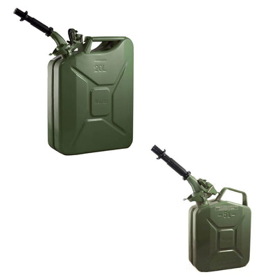 Wavian 5.3 Gal/20 L CARB Jerry Can & 1.3 Gal/5 L Jerry Can, Green