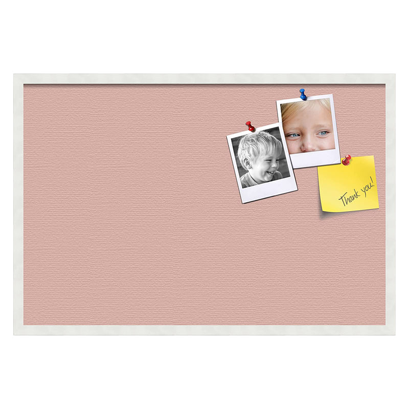 PinPix 36 x 24 Inch Decorative Canvas Bulletin Pin Board, Pink Pastel Pattern