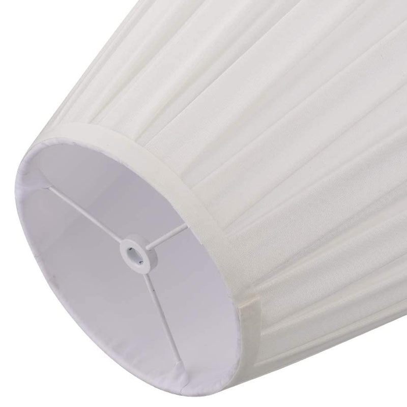 Pleated Barrel Lamp Shade for Table Lamps and Floor Lights, Off White (Used)