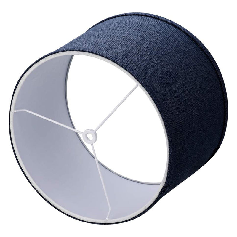 ALUCSET Fabric Drum Lampshades for Table Lamps and Floor Lights, Set of 2, Navy