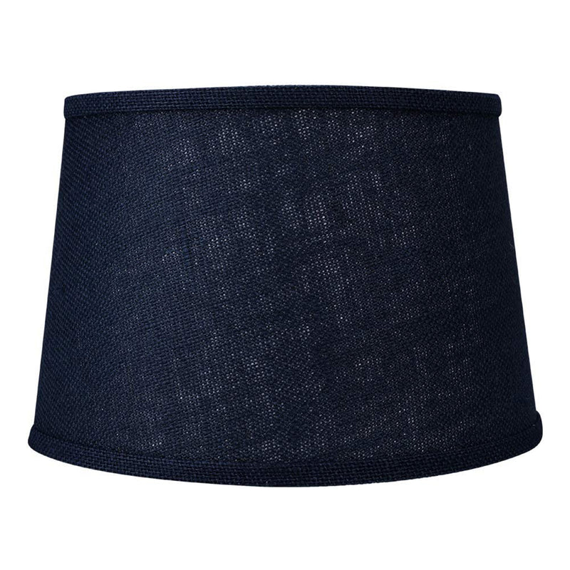 ALUCSET Fabric Drum Lampshades for Table Lamps and Floor Lights, Set of 2, Navy
