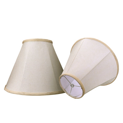 ALUCSET Royal Foldable Bell Lampshades with Spider Installation, Set of 2, Beige