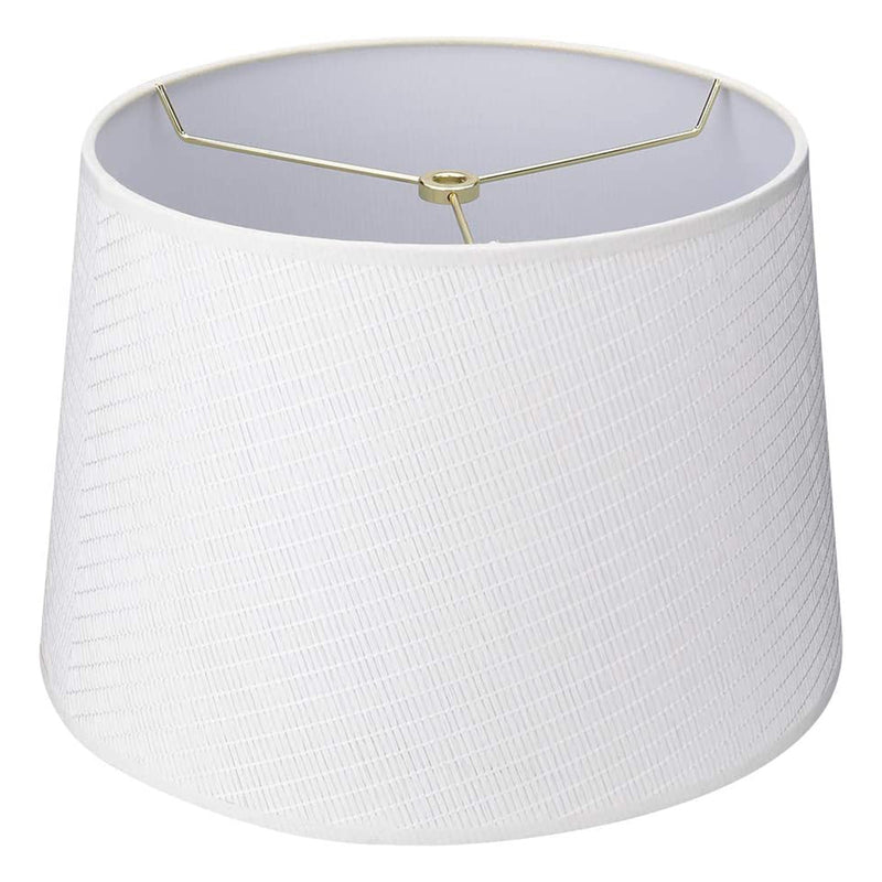 ALUCSET Paper Drum Lampshades with Spider and Harp Installation, Set of 2, White