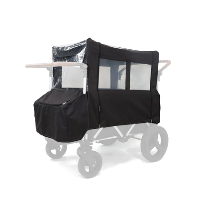 Keenz All Weather Wind Cover with Windows for 7S 4 Rider Wagon Stroller, Black