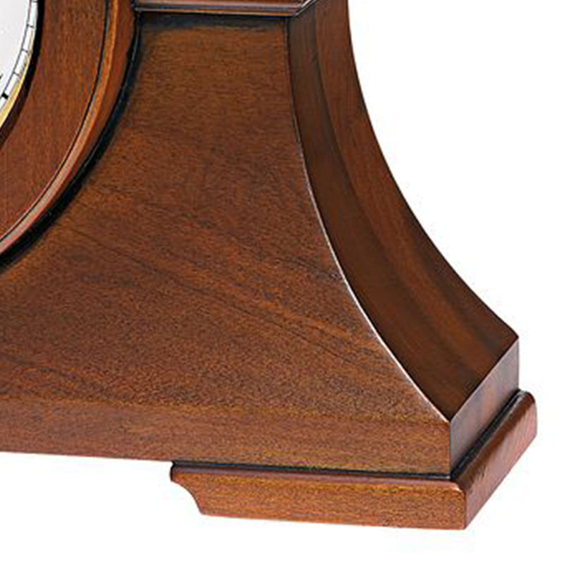 Bulova Clocks B1765 Cambria Antiqued Walnut Mantel Clock with Westminster Chime