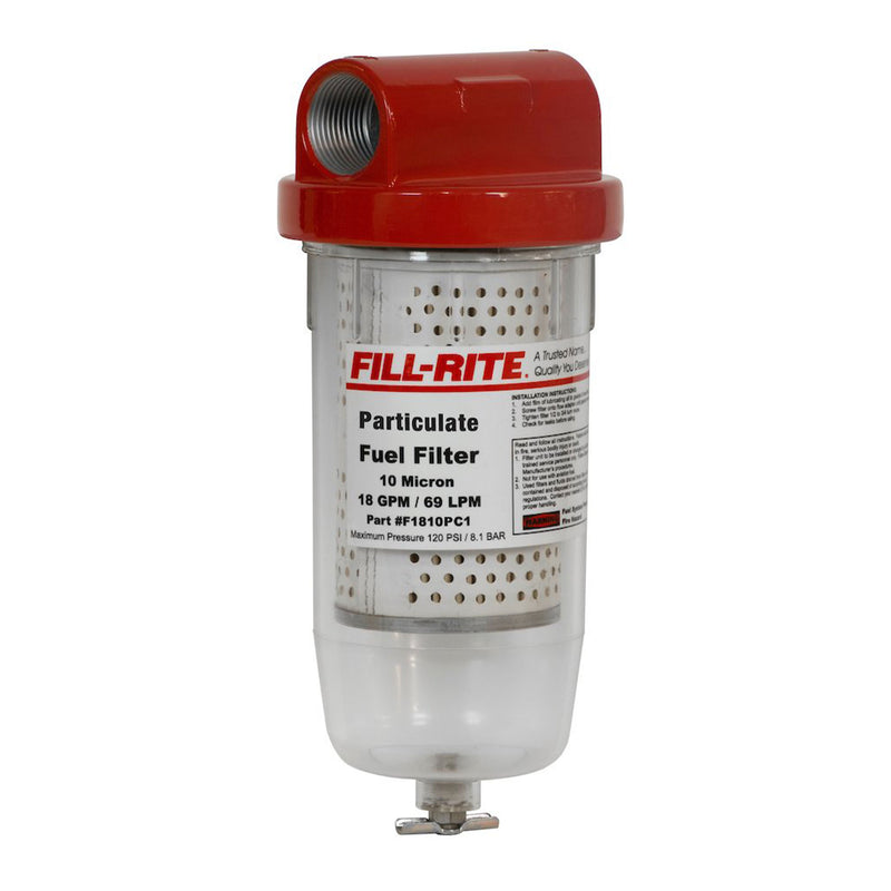 Fill-Rite F1810PC1 1 Inch 18 GPM 10 Micron Hydrosorb Fuel Filter with Drain