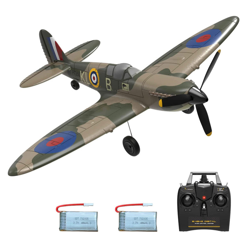 VOLANTEXRC 4-CH Spitfire Remote Control Airplane w/Xpilot Stabilizer (For Parts)