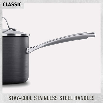 Calphalon 10-Piece Nonstick Kitchen Cookware Set with Stay-Cool Handles, Gray - VMInnovations